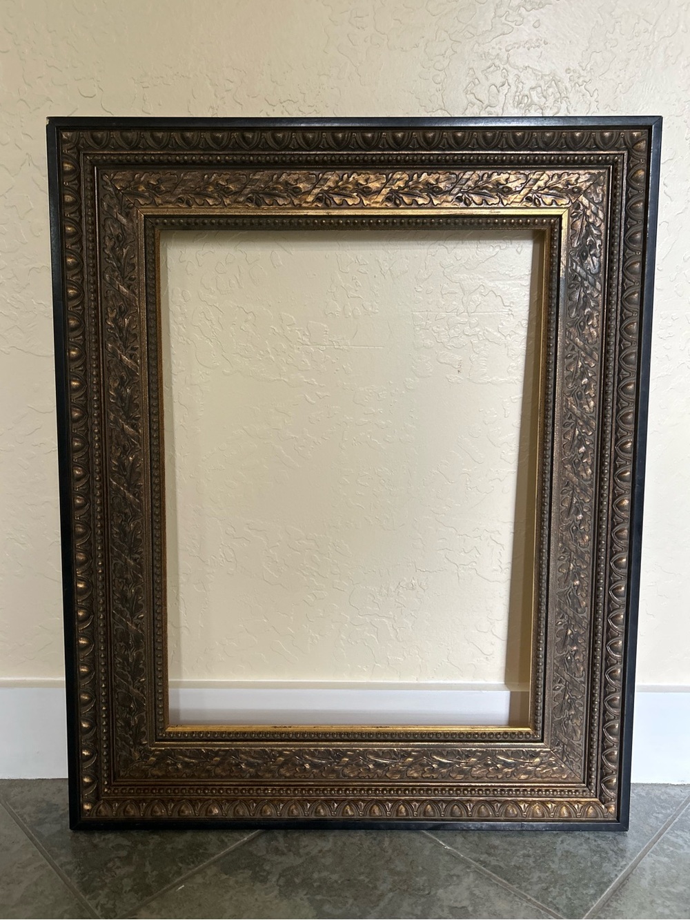 Large Ornate Black & Gold Picture Frame 32x26.5 – Baroque Traditional Style